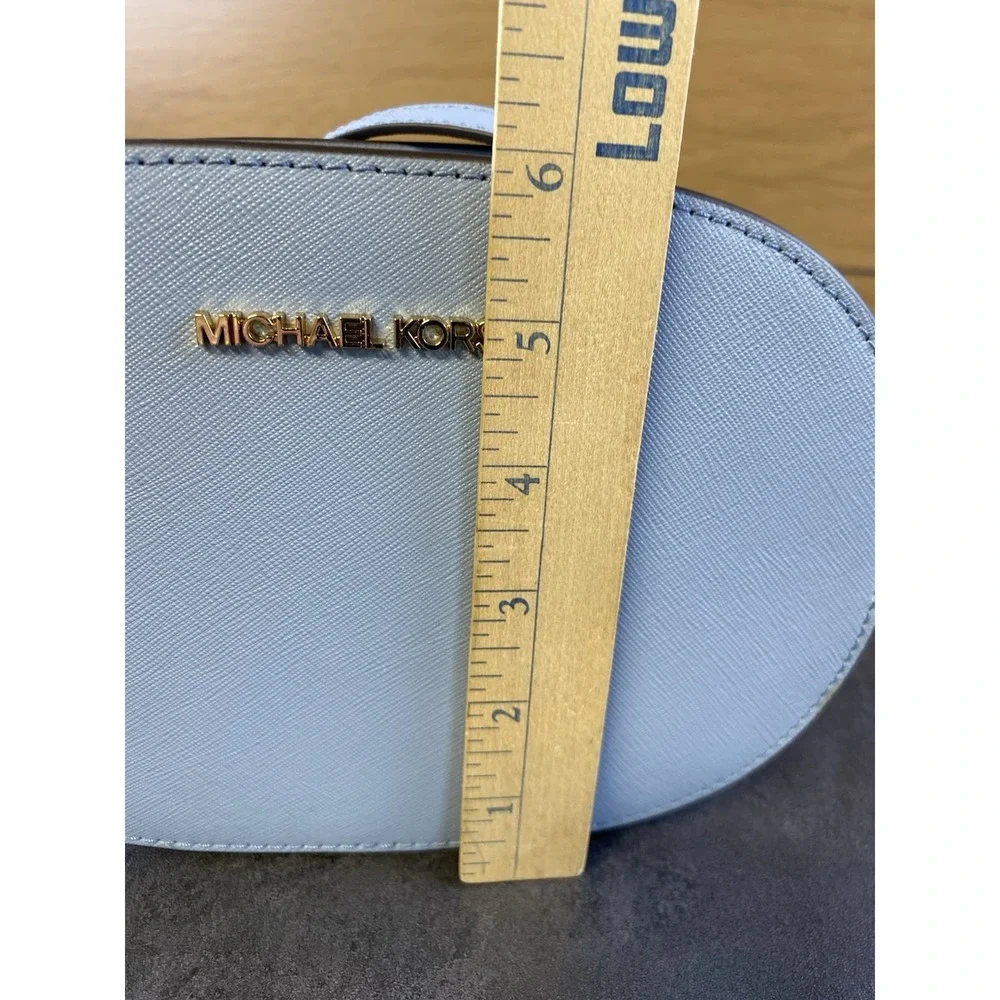Michael Kors  baby blue Jet Set Oval crossbody bag